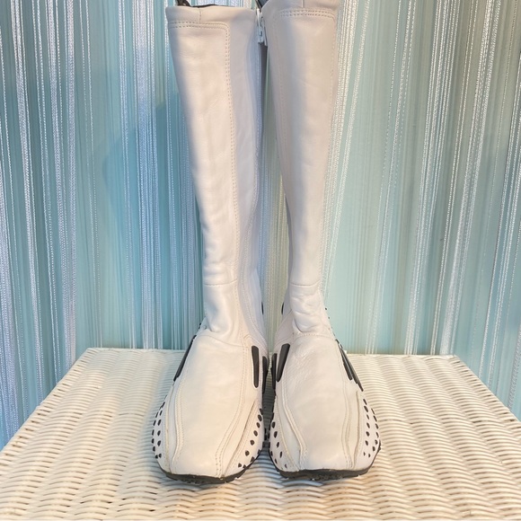 Women's Black and White XX By Mexx Motorcycle Boots NWOT Size 6 - Picture 6 of 17